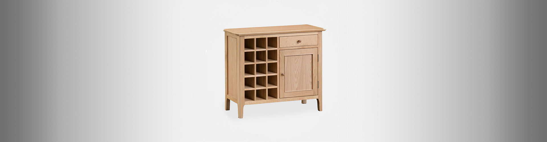 Northampton Wine Rack with 1 cupboard and 1 drawer