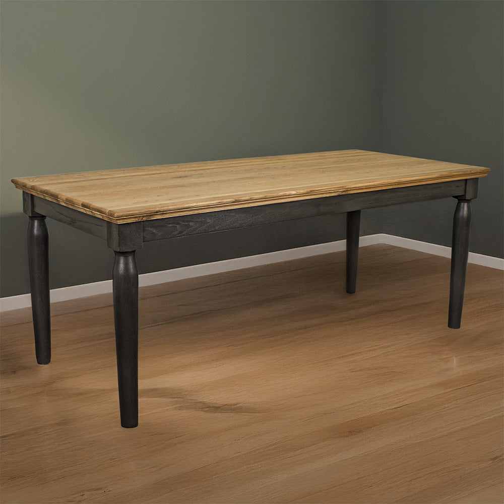 An overall view of the Boston Oak Large 2m Dining Table.