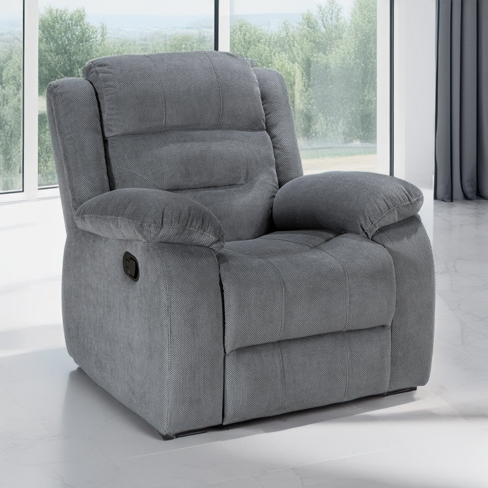 Costanza Fabric Grey Recliner