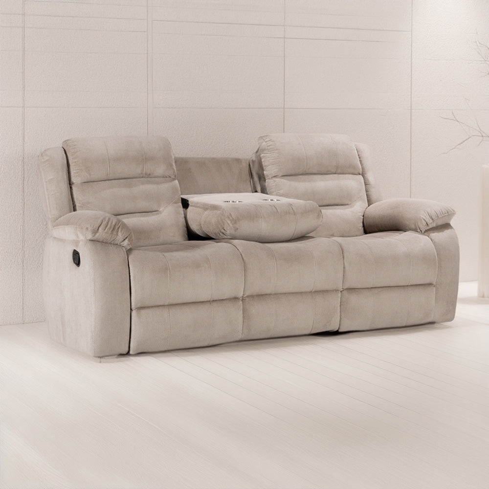 Costanza 3-Seater Recliner Sofa (Tan)