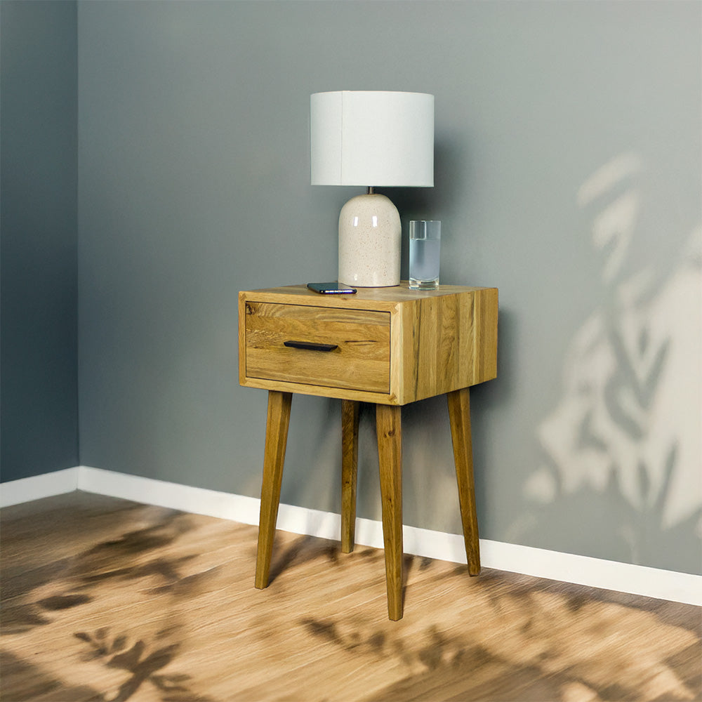 Ormond One Drawer Oak Bedside Table