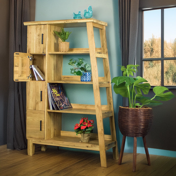 Oscar Oak Display Cabinet / Bookcase