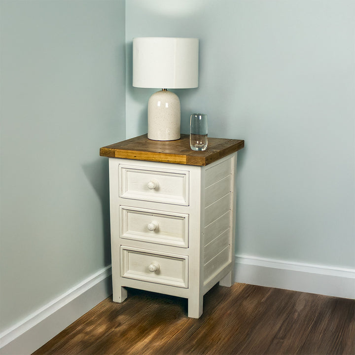 Tuscan Recycled Pine Bedside Cabinet