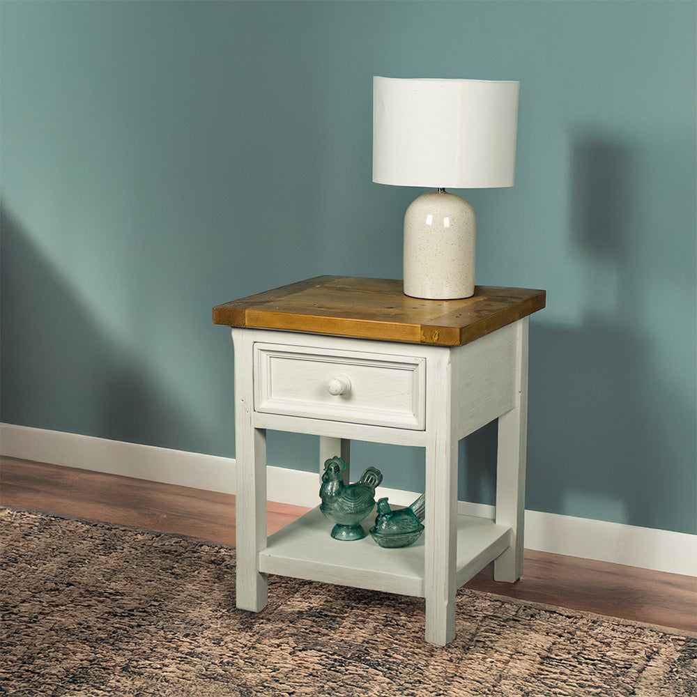 Tuscan Recycled Pine Bedside Table