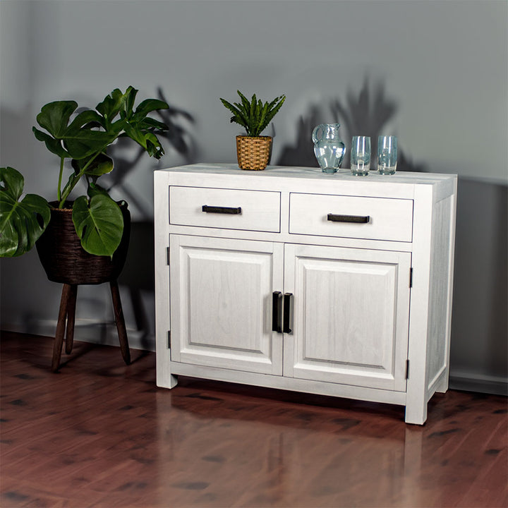 Vancouver 2 Door 2 Drawer NZ Pine Buffet - White