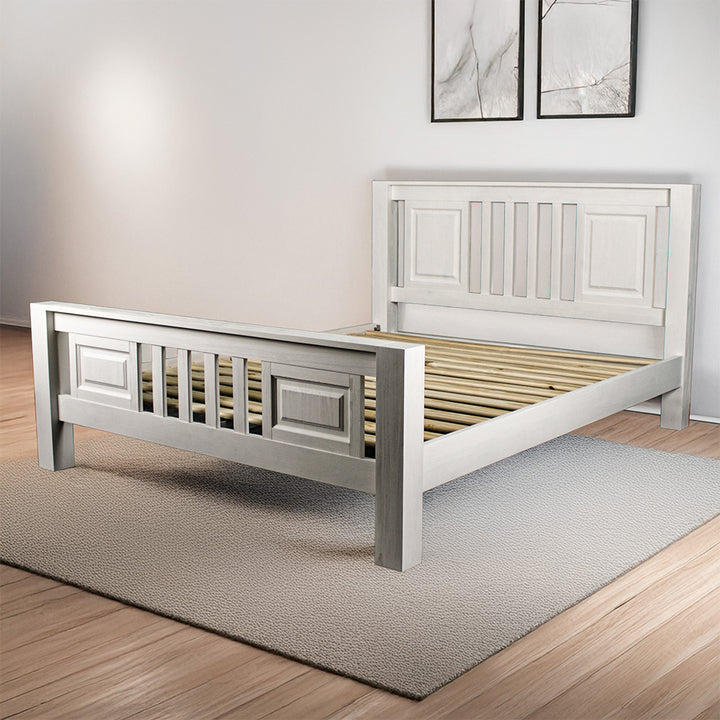 Vancouver King Size White Slat Bed Frame