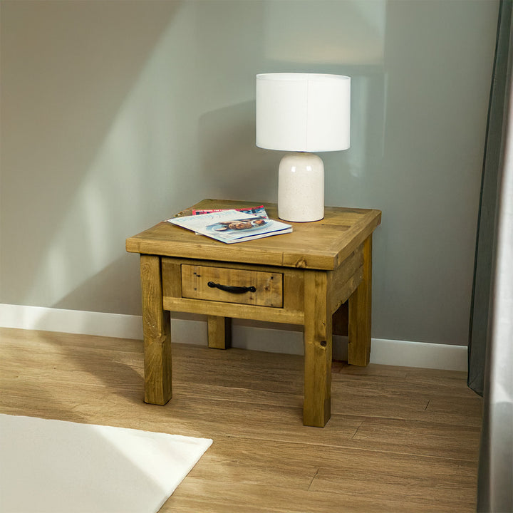 Ventura Recycled Pine Lamp Table