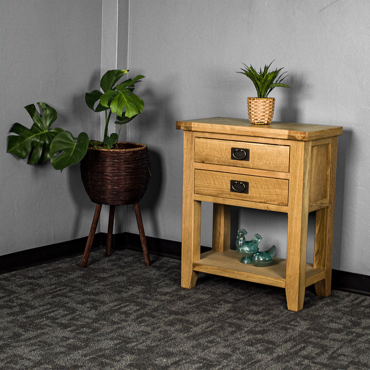 Yes Small Oak Console Table