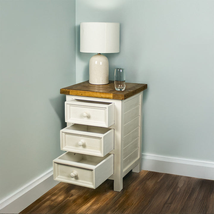 Tuscan Recycled Pine Bedside Cabinet