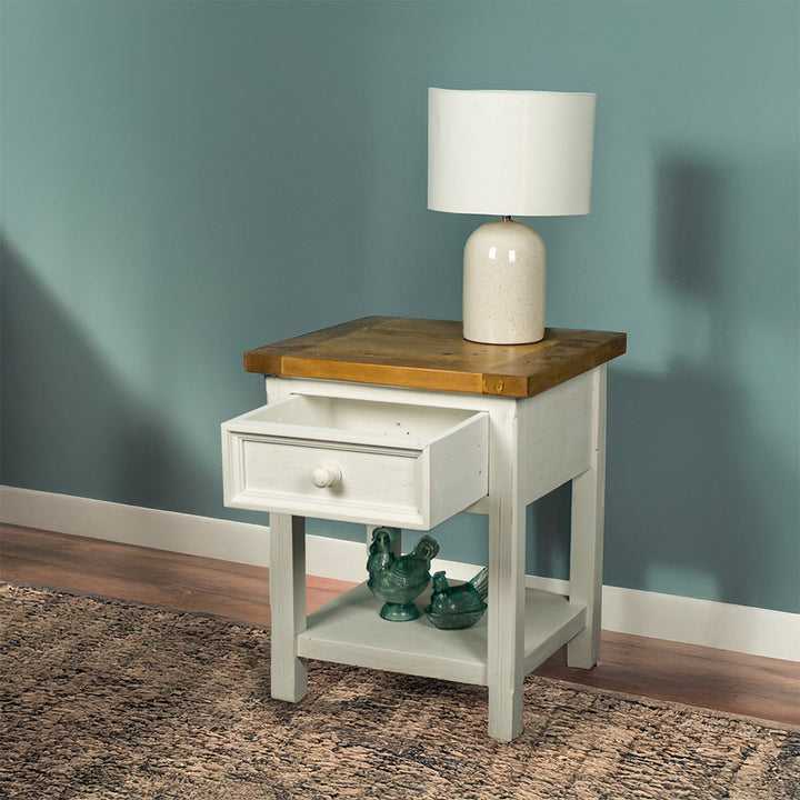 Tuscan Recycled Pine Bedside Table