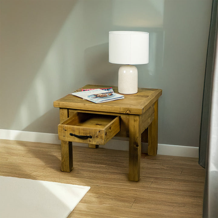 Ventura Recycled Pine Lamp Table