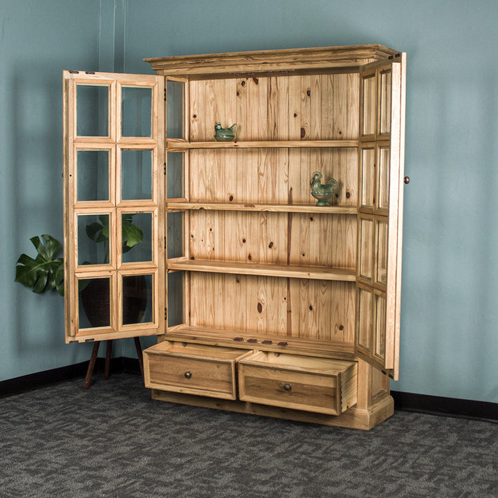 Versailles Large Oak Display Cabinet