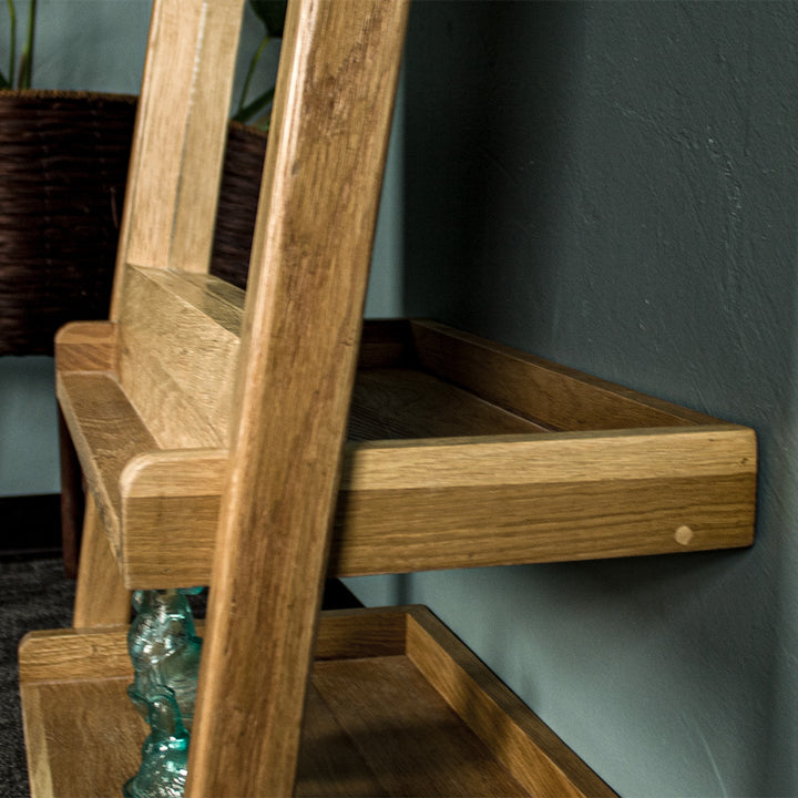 Versailles Leaning Oak Mirror with Shelf