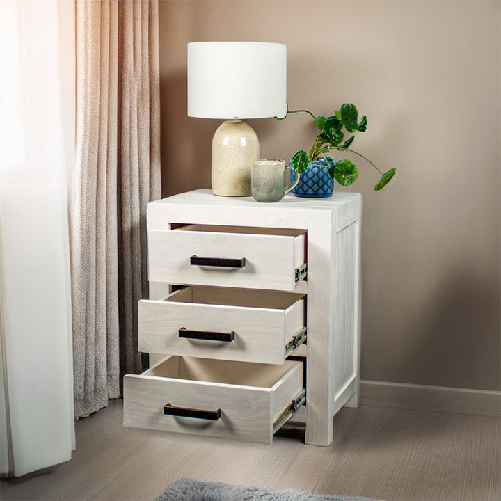 Vancouver White Bedside Cabinet