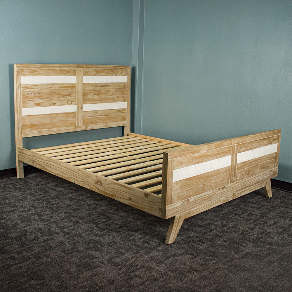 The front of the Soho Queen Size Slat Bed Frame.