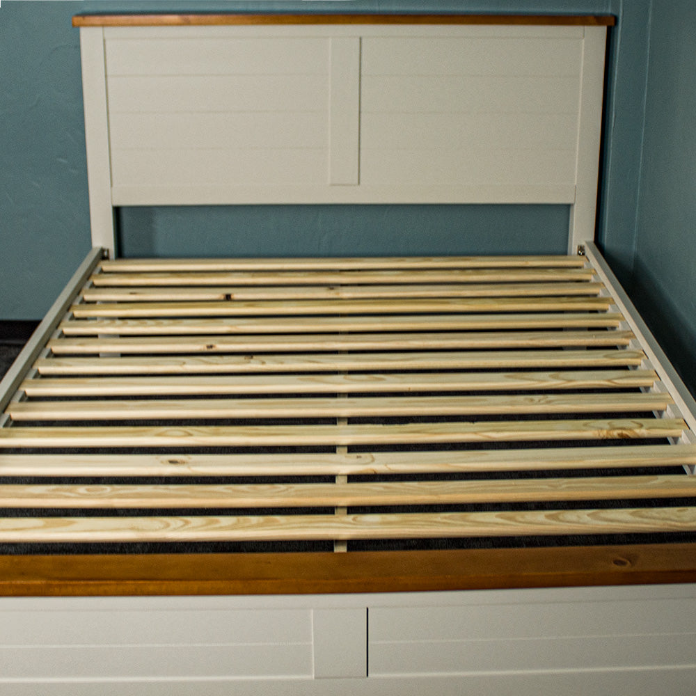 Alton Queen Bed (Two-Tone) + Euro Top Mattress Combo