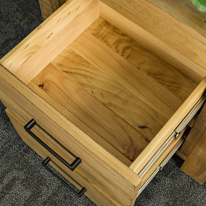 An overall view of the inside of the drawer of the Amarillo Two Drawer Bedside.