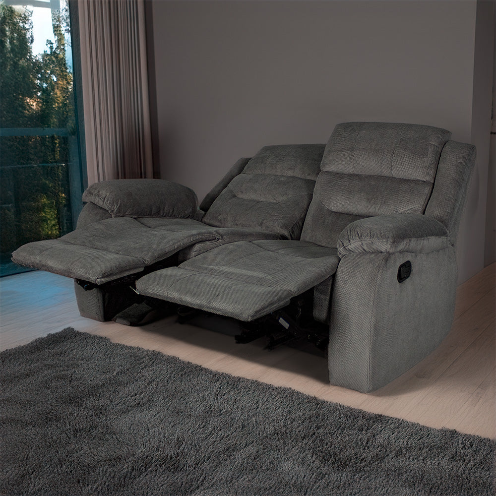 Costanza 2-Seater Recliner Sofa (Grey)