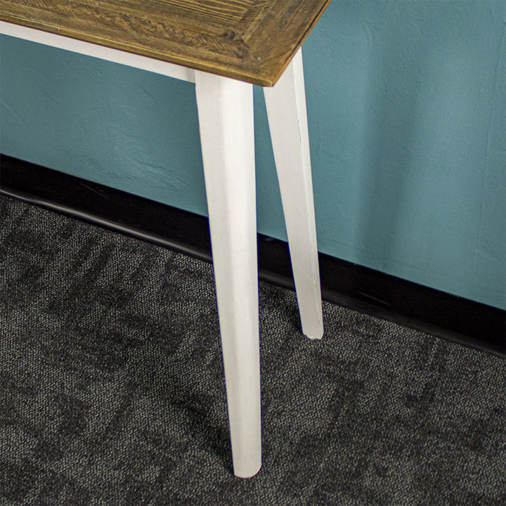 An overall view of the legs on the Nova Recycled Pine Hall Table