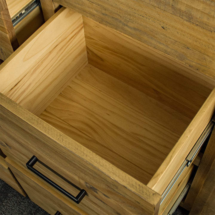 An overall view of the drawers of the Amarillo Seven-Drawer Tallboy.