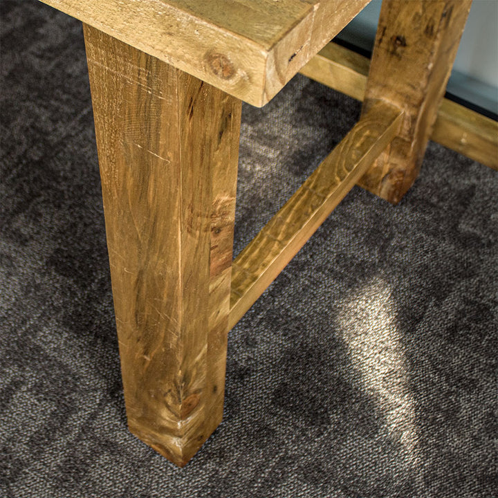 Close up of the legs of the Ventura Recycled Pine Desk