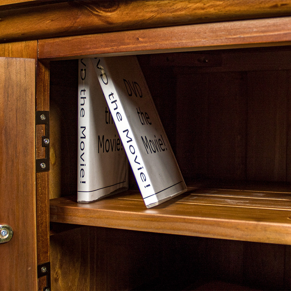 A closer view of the removeable shelf on the Montreal Entertainment Unit