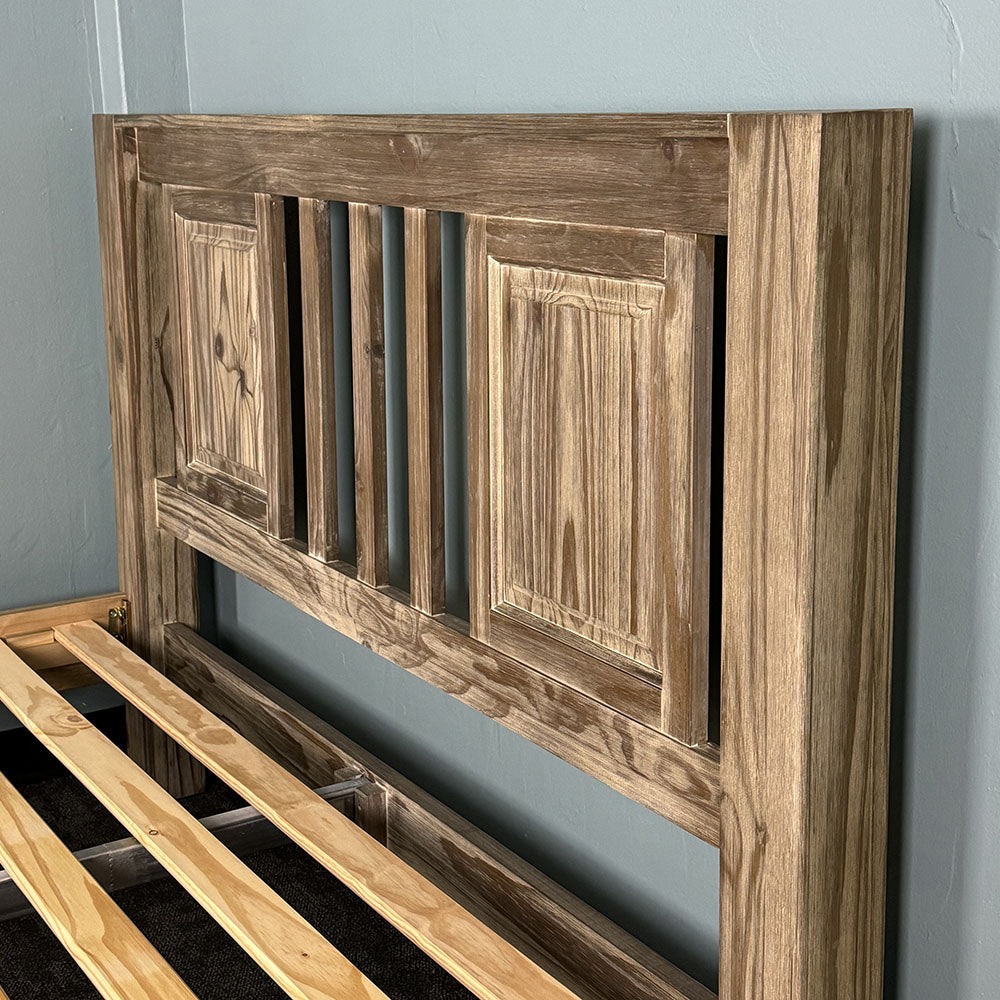 An overall view of the headboard of the Vancouver King Size Slat Bed Frame.