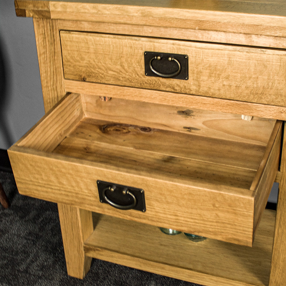 Yes Small Oak Console Table