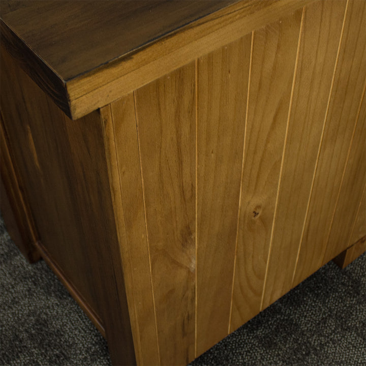 An overall view of the back of the Botanica Bedside Cabinet.