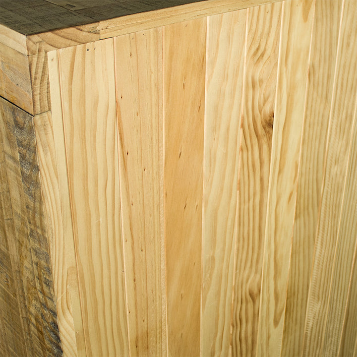 The back of the Amarillo Seven-Drawer Tallboy, with tongue and groove back panelling.