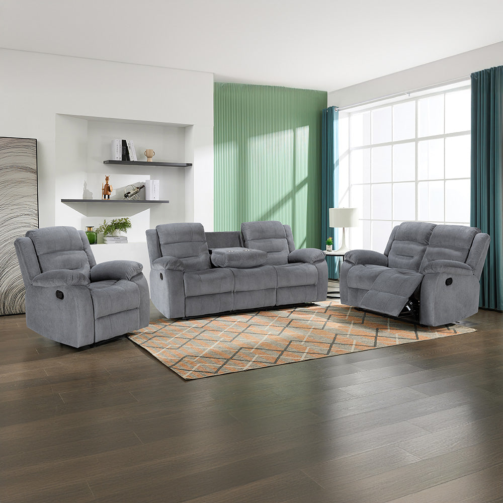 Costanza 3-Piece Lounge Suite (Grey)