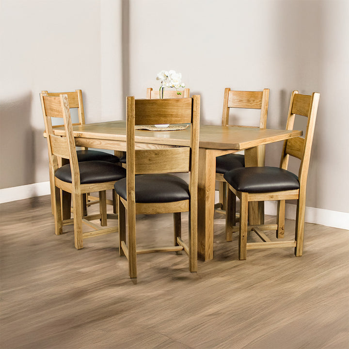 Vienna 7 Piece Oak Dining Suite with Extending Table