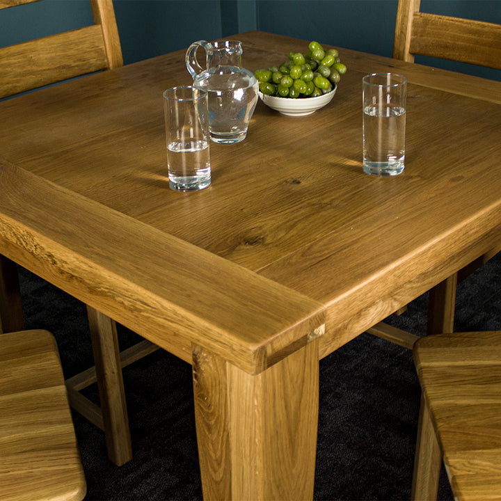 Vienna 5 Piece Square Oak Dining Suite