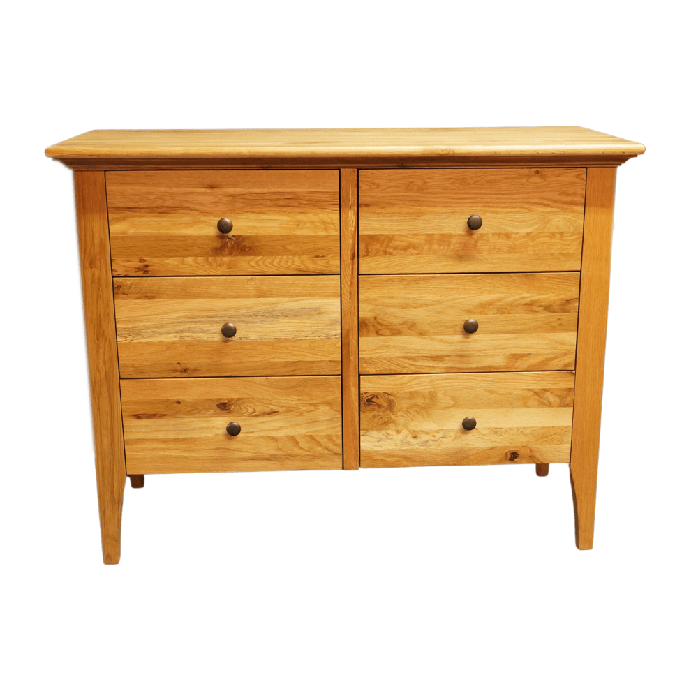 Beethoven Oak Lowboy Six Drawer Chest