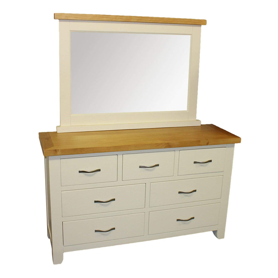 FLT-DRFM Felixstowe 7 Drawer Pine Dresser & Mirror Default