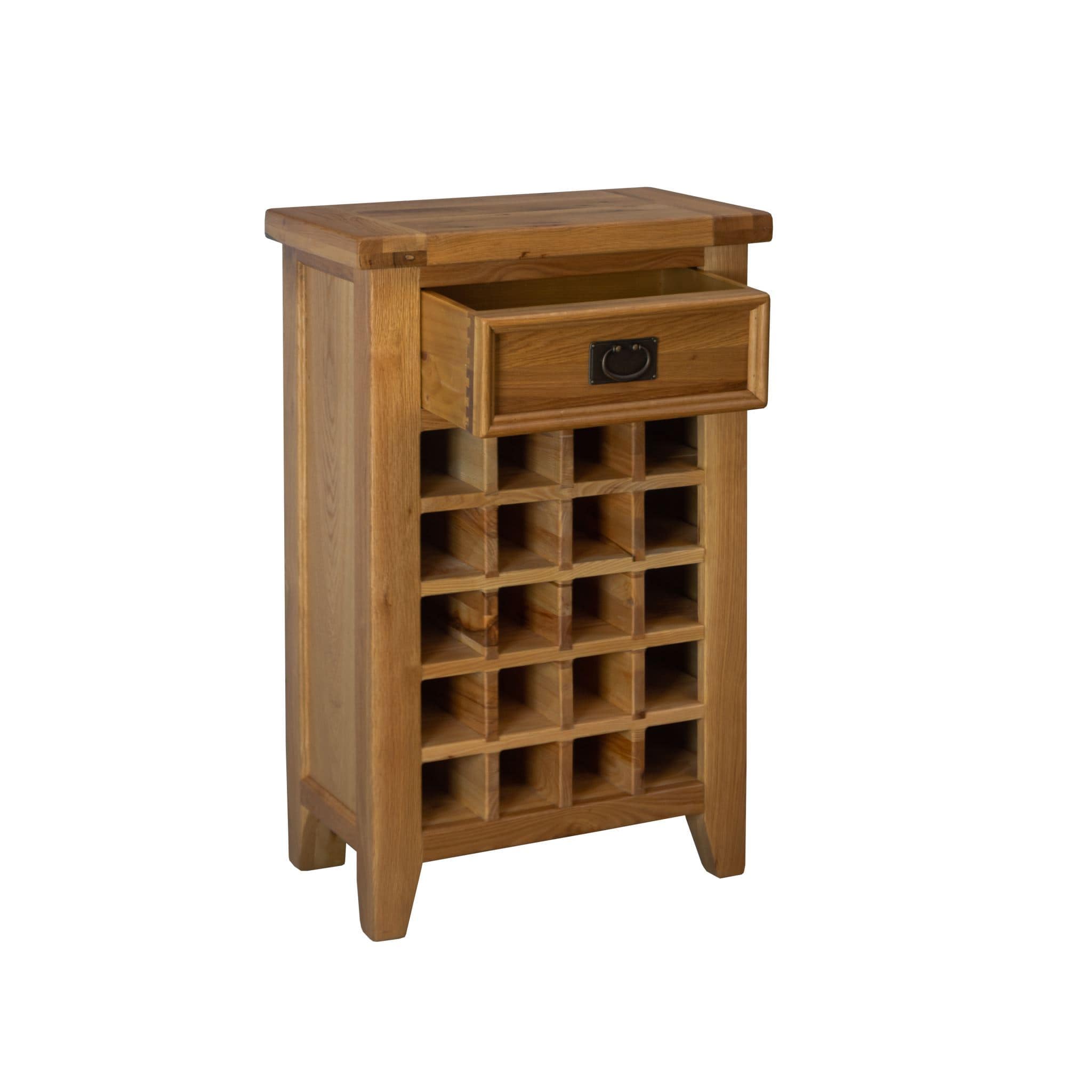 Small oak sideboard with wine rack sale