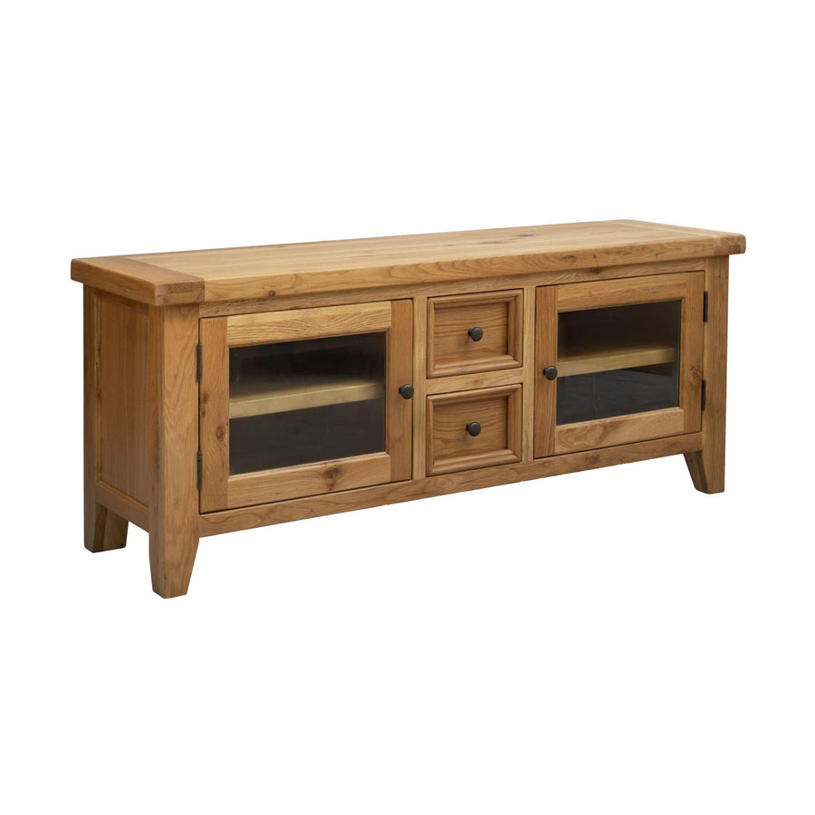 VV-MTV025 Vancouver Value 2 Drawer 2 Door Oak Entertainment Unit Default