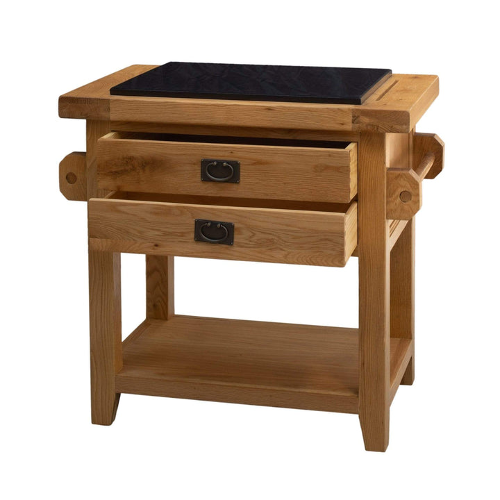 VD013 Vienna Oak Butcher's Block with Granite Top Default