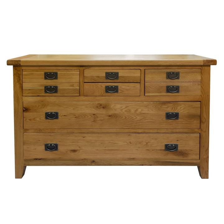 Vienna 6 Drawer Oak Lowboy